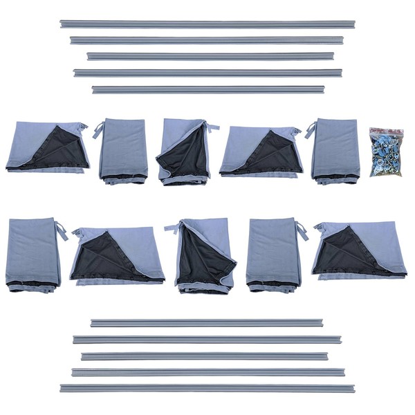 Maß Gardinen Set Blickdicht FüR Mercedes Vito Viano W639 Blickdicht (BO-704)-image
