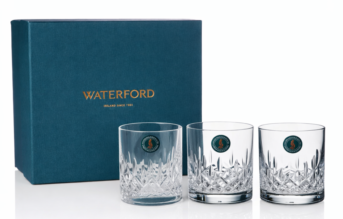 Waterford Lismore Evolution Whiskey Tumbler – Handcrafted  (3 pcs) -Holiday Gift