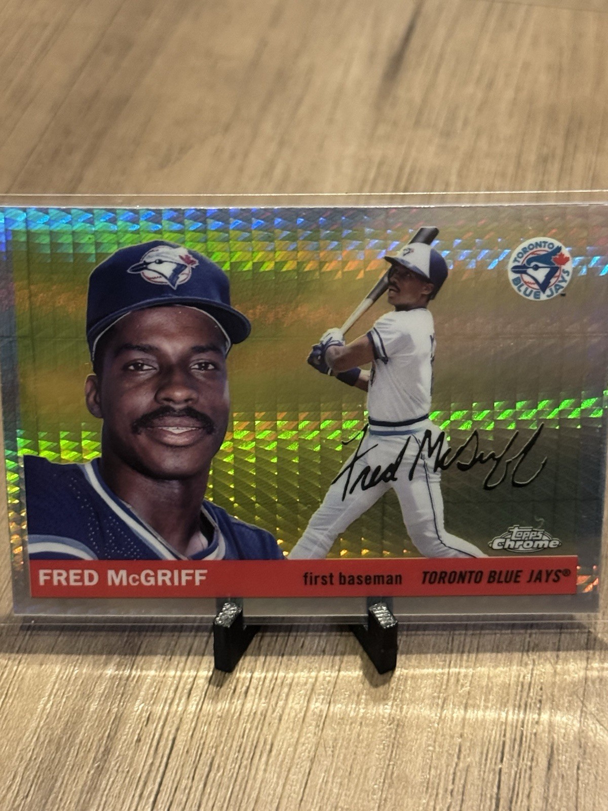 2025 Topps Chrome Platinum Anniv. Fred McGriff Prism Refractor #455 Blue Jays