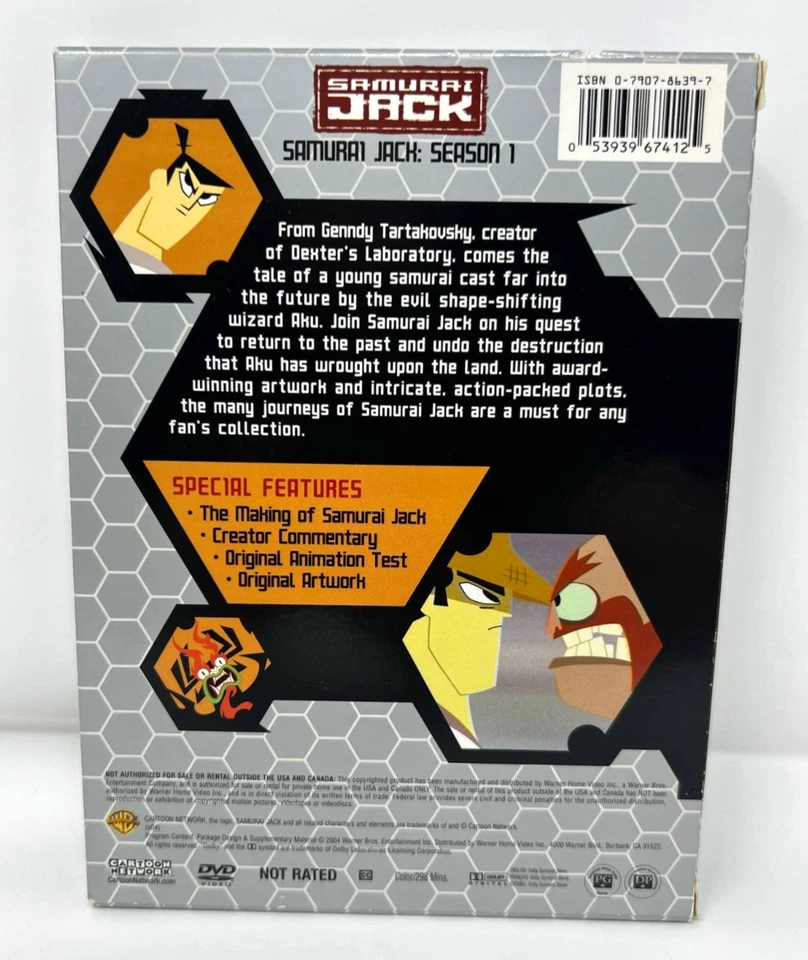 Samurai Jack: Season 1 ( DVD, 2004, 2-Disc Set, Collector Series) - Image 2 of 3