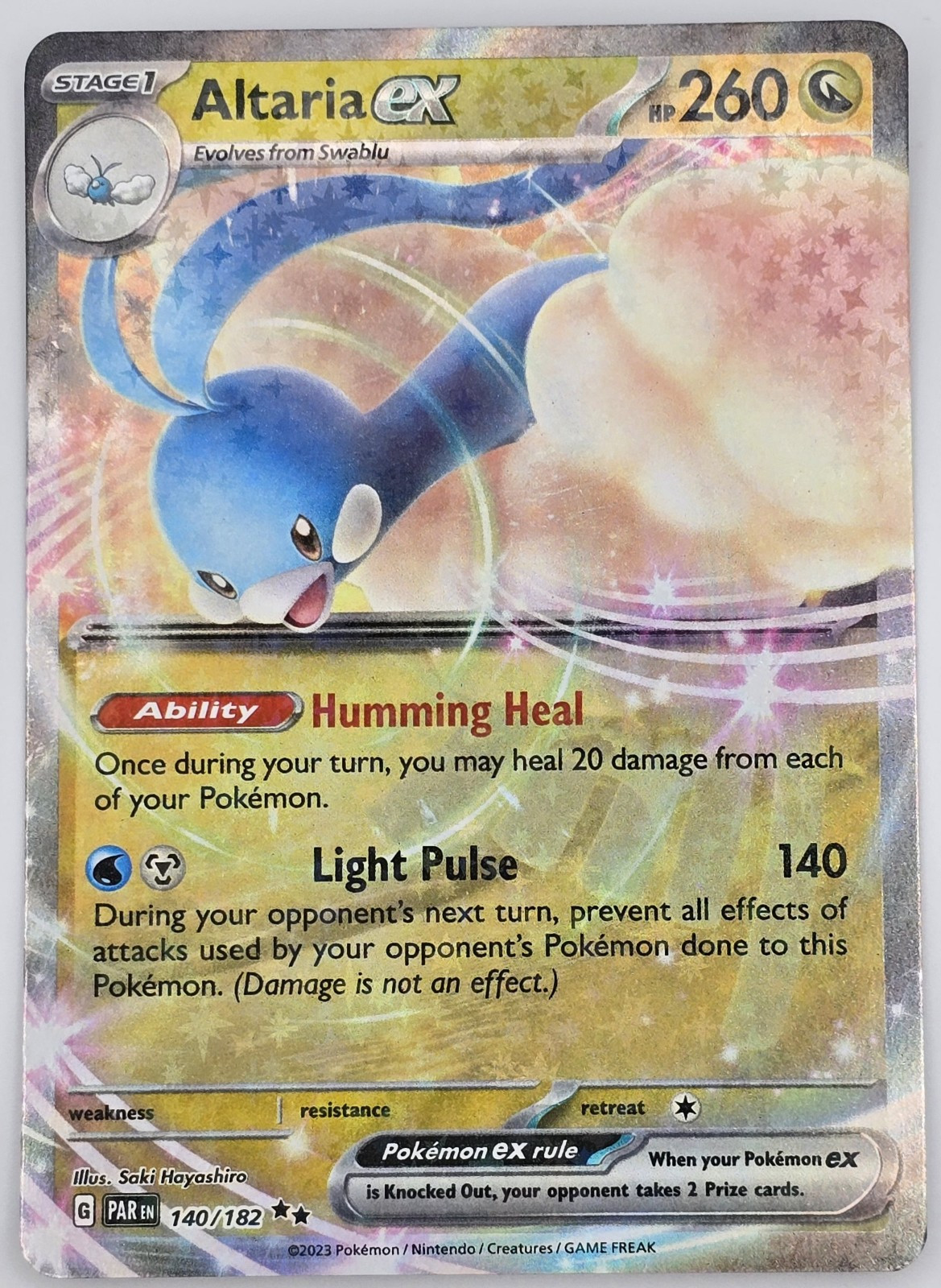 Altaria EX ポケモンカード 260HP 海外版 Pokemon - Altaria ex - 140/182 - Paradox Rift - Ultra Rare | eBay UK