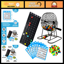 Deluxe Bingo Game Set with Cage, Board, Balls, 18 Cards  Chips - Fun Family Gam