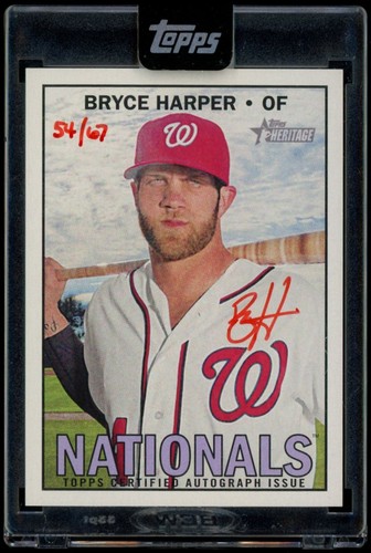 Bryce Harper #ROA-BH 2016 Topps Heritage Real One Autographs card