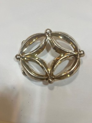 Vintage Navajo Sandcast Signed Sterling Silver Belt Buckle