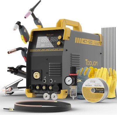 5-in-1 Pro MIG/TIG/Stick/CUT Aluminum Welder, 110/220V Dual, Spool Gun Ready