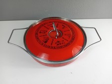 🟥 Pentola vintage smaltata Siltal "Linea Egizia" anni 70 con coperchio