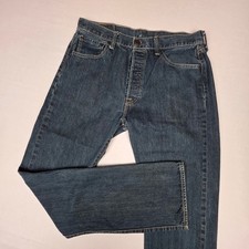 Levis 501 Original Fit Mens Dark Wash Straight Leg Button Fly Jeans 34x34