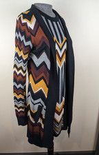 Vintage Italy Designer Y2K Missoni Target Chevron Pattern Dress & Cardigan M NWT