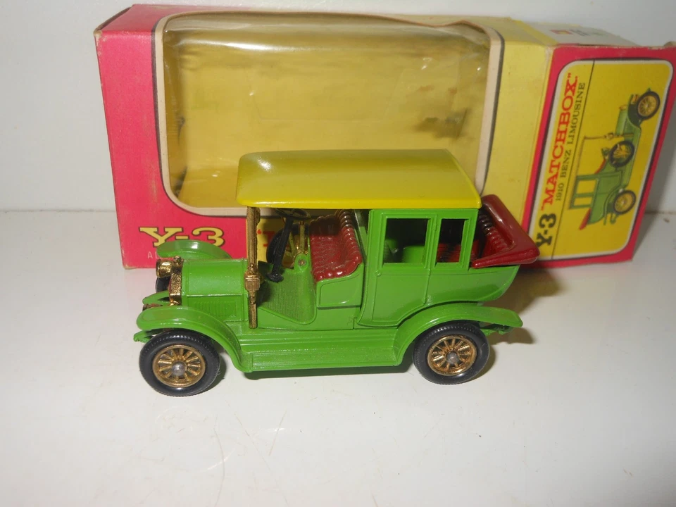 1960s MATCHBOX Y-3 MODELS OF YESTERYEAR 1910 BENZ LIMOUSINE toy with box - Image 2 of 4