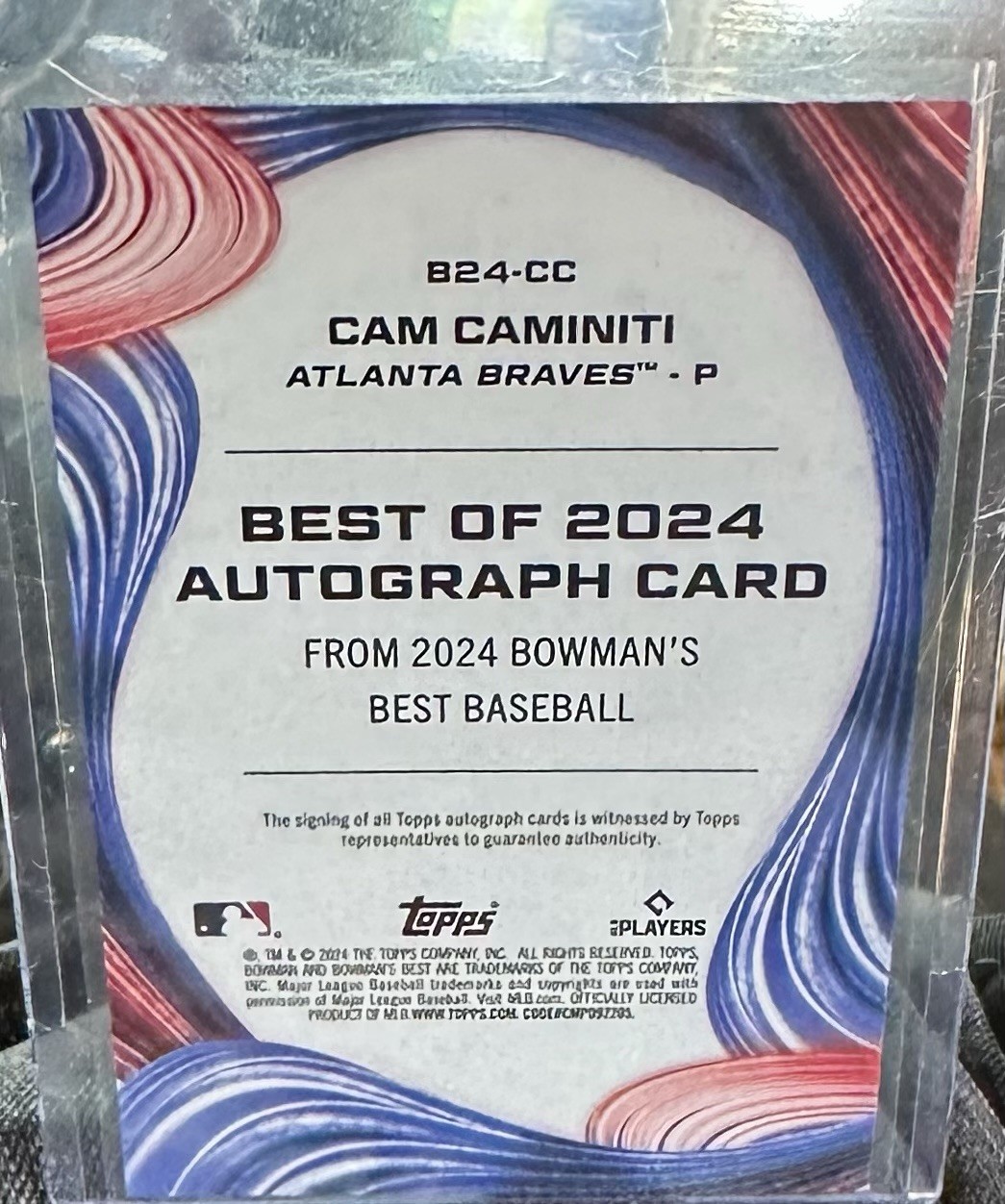 2024 Bowman's Best Best of 2024 Autographs Cam Caminiti #B24-CCI (AU, RC) /25