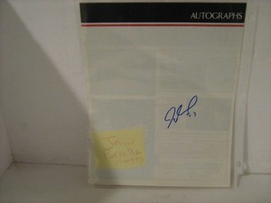 JOHN PARRELLA SAN DIEGO CHARGERS AUTOGRAPHED 8X10 PAGE