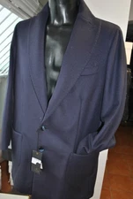 SANTANIELLO SALERNO WOOL CLOTH COAT SIZE 54 690.00 CART. BLU AH