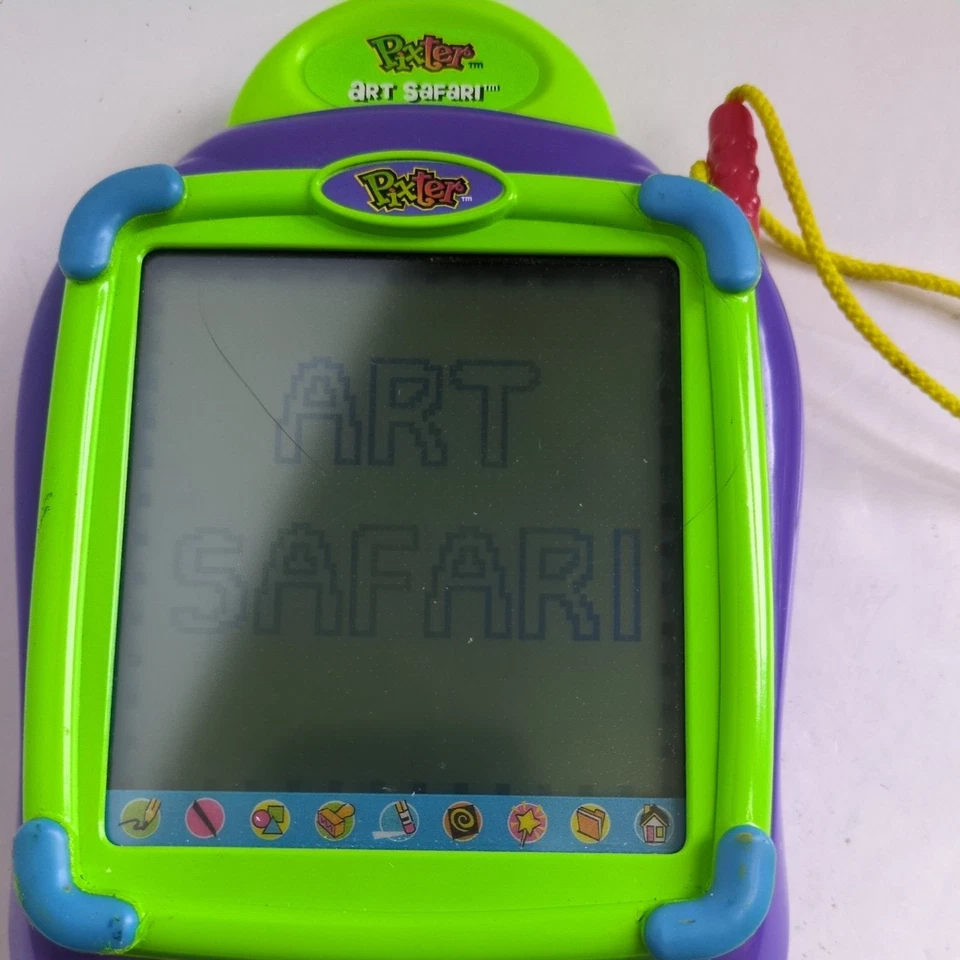 Tableta de dibujo Mattel Pixter 2001 sistema de juego de juguete Stylus Pixter obras de arte de acción Foto 4 de 4