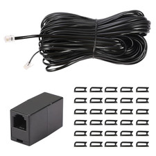 100 Feet Long Telephone Extension Cord Phone Cable Line Wire, with Standard RJ11