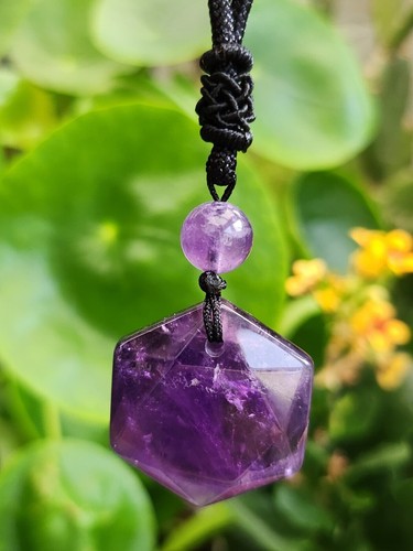 Collar de amatista Hexagrama Colgante Púrpura Piedra preciosa Protección... - Imagen 19 de 24