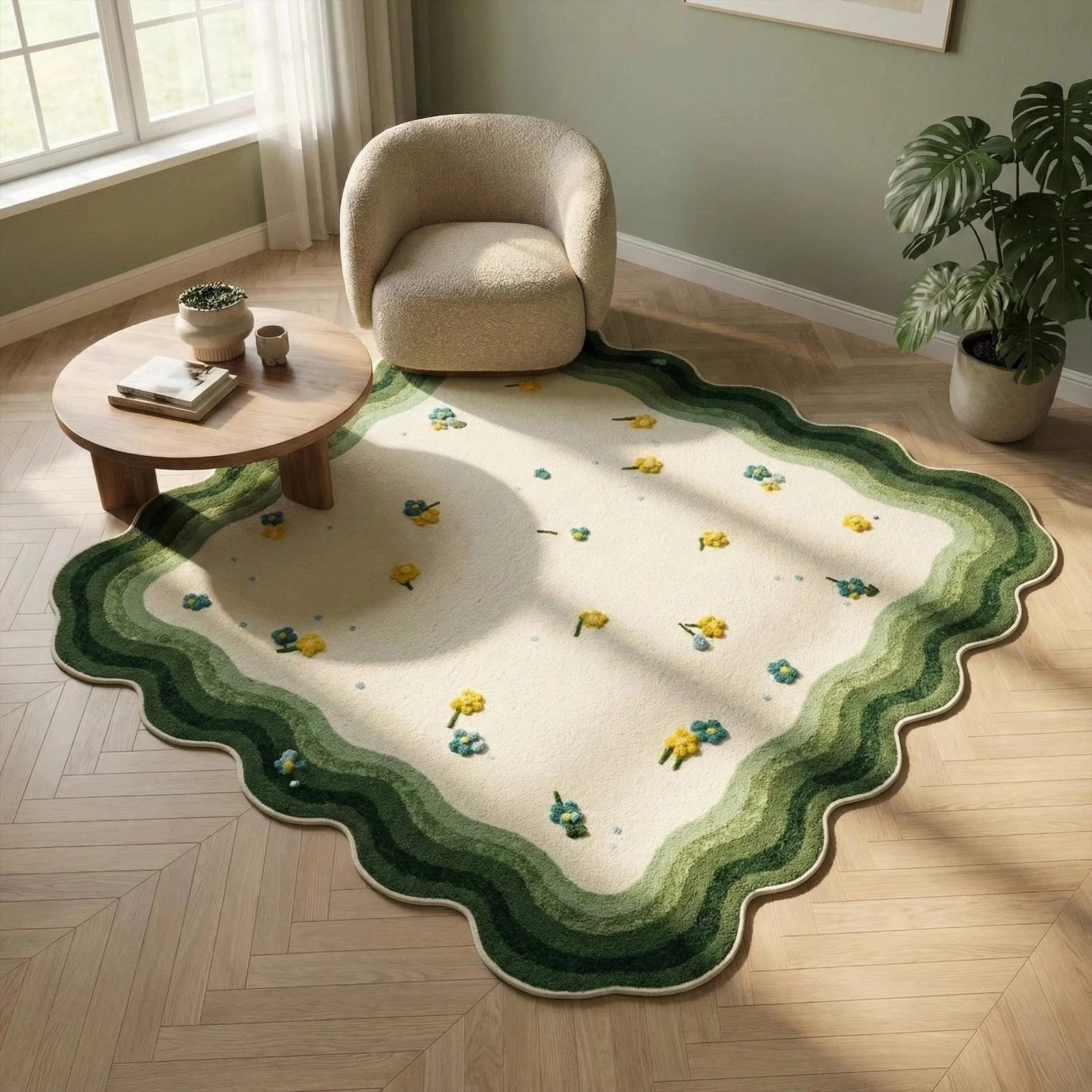 Designer Rug Irregular Rug | Wool area Rugs Hand Tufted Rug New Soft Area Carpet
Opens in a new wind