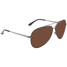 Salvatore Ferragamo Dark Brown Pilot Unisex Sunglasses SF131S 067 60