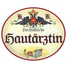 Haut&auml;rztin Nostalgieschild