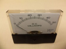 Dc. Panel METER 0 - 50 MilliAmp. 4" X 3 1/2" NEW For CB Radio Ham Amp Amplifier