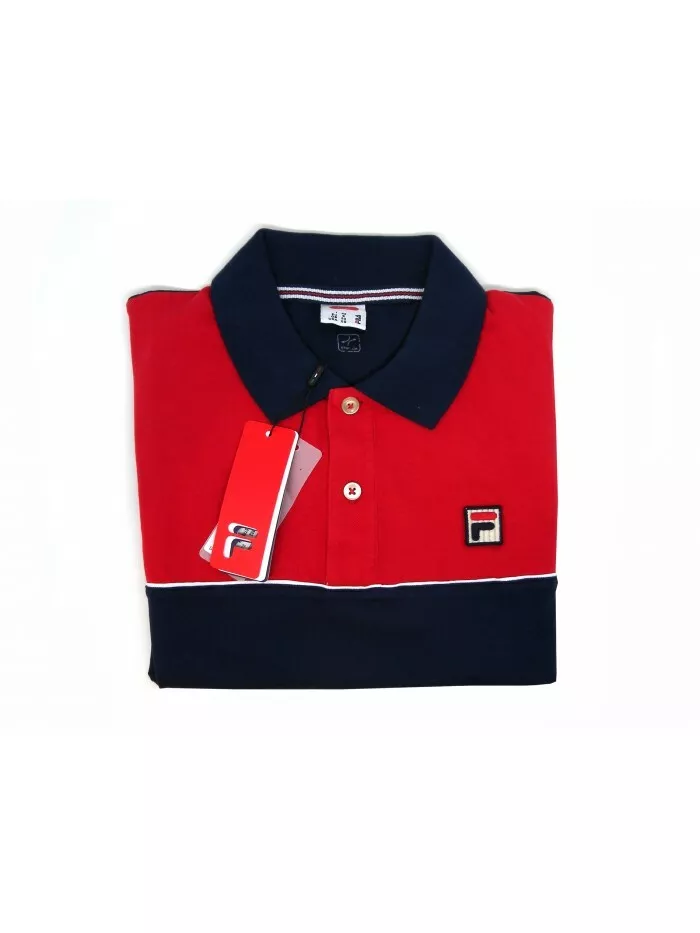 FILA Polo Uomo Art. 3920190802 Stretch Blu Rosso eBay