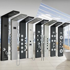 Shower Panel Tower System Rain Waterfall Body Massage Jets Stainless Steel