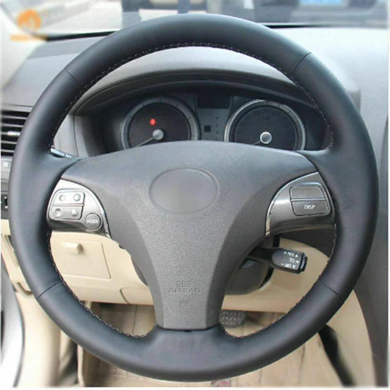 Top Leather Steering Wheel Hand-stitch on Wrap Cover For Lexus ES ES350 GS450h - Image 2 of 4