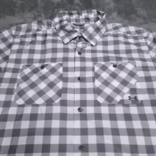 Under Armour XL Performance Check Heat Gear Polo Shirt Breathable Pocket