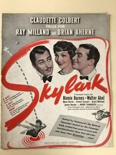 Skylark Pressbook 1941 Claudette Colbert, Ray Milland, Brian Aherne