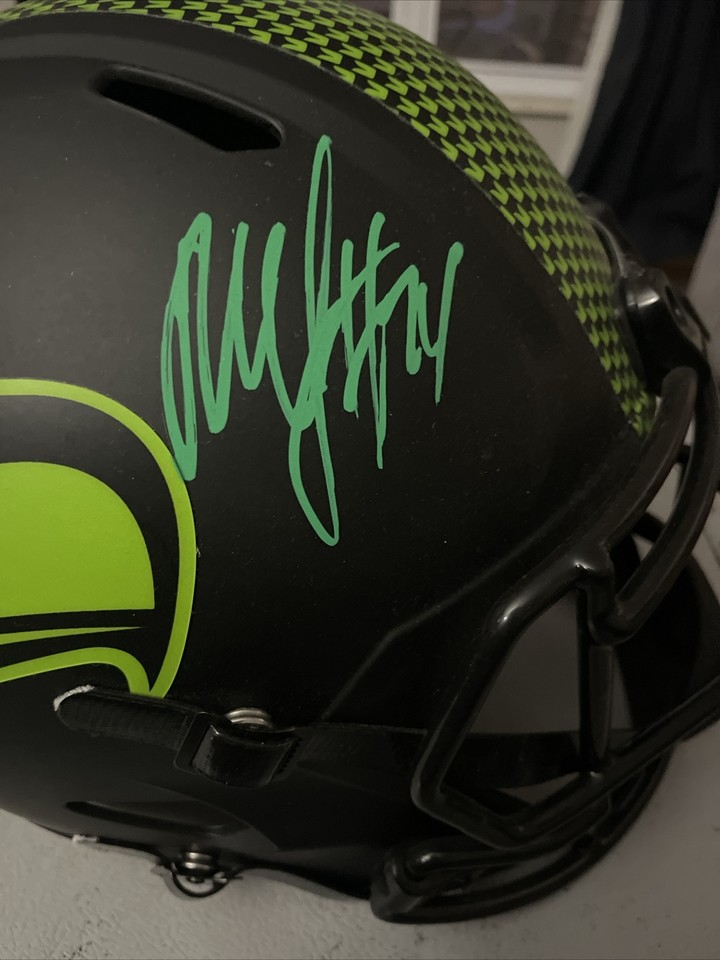 Marshawn lynch Eclipse Signed Full Sized Replica Helmet. Fanatics