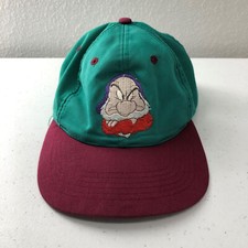 VTG Disney Hat Cap Snap Back Boys Green Snow White Seven Dwarfs Grumpy Kids Norm
