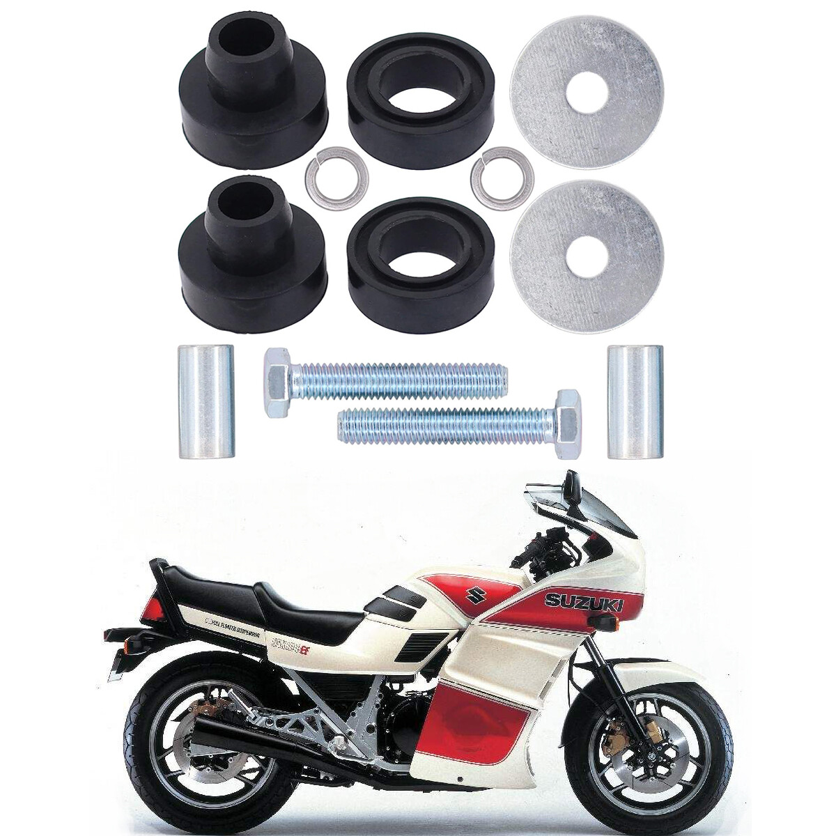 Rear Fuel Gas Tank Mounting Rubber Cushion kit For Suzuki Gs1150