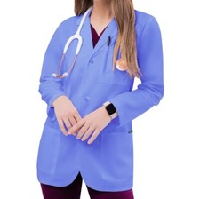ADAR Unisex Doctor Workwear Uniform Multiple Pockets Consultation Coat XL Size.
