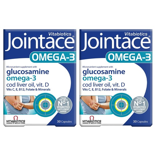 2 x Vitabiotics Jointace Omega 3 Cod Liver Healthy Bone Joint Care 30