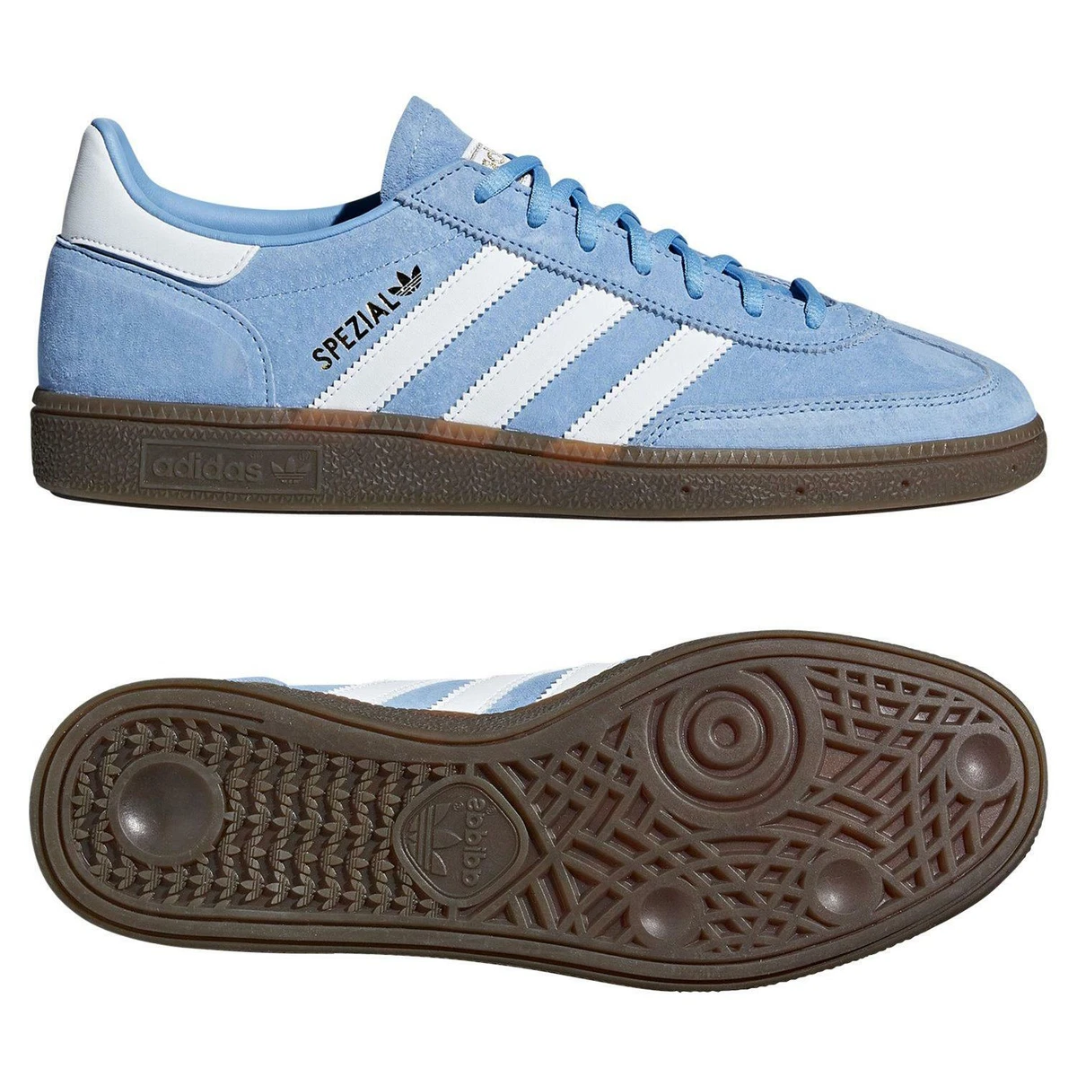adidas handball spezial navy blue - sky blue trainers retro sizes 7 - 12