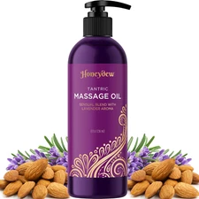 Lavender Massage Oil for Couples Relaxation - Non Greasy Non Staining Irresistib