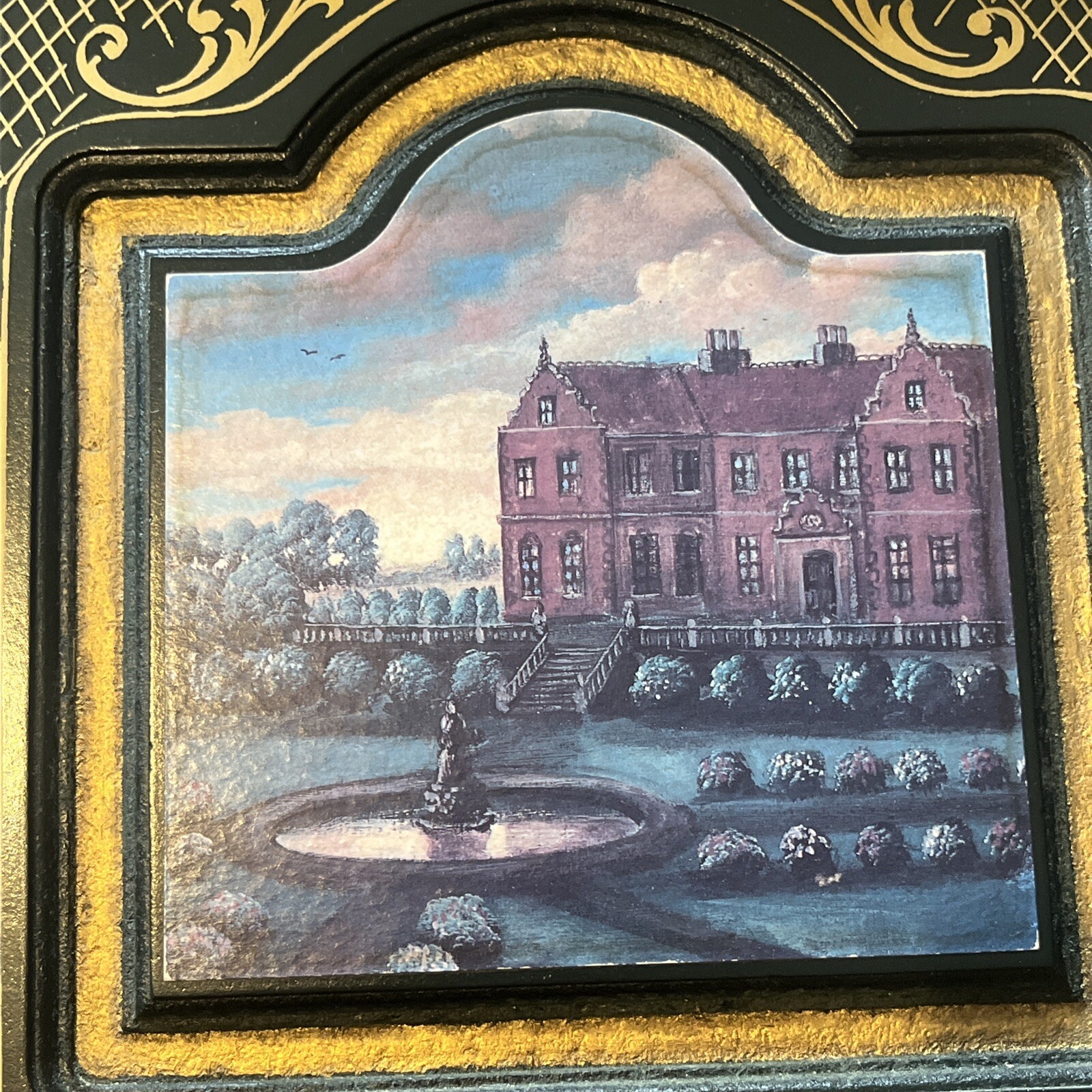 Vintage Thomas Kent Greenwich London Wooden Wall Clock In Black And Gold eBay