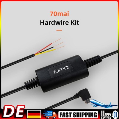 70mai Feststellbremskabel Mini USB Hard Wire Kit für 70mai Dash Dam A400 M300 Ho