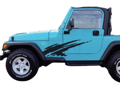 #ad 2 PCS Graphic Vinyl Mud Splash Car Sticker For Jeep Wrangler 2 Door Side Decals $30.79