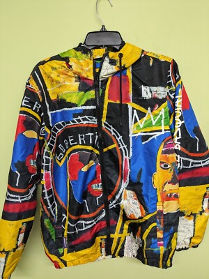 Members Only Hooded Jacket Windbreaker With Jean-Michel Basquiat