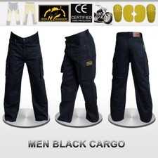 Pantalones de mezclilla cargo de moto para hombre reforzados con fibra DuPont™ Kevlar®