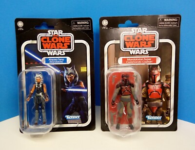 Star Wars Vintage Collection Ahsoka Tano & Super Commando Captain (CARD DAMAGE) 
