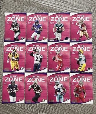 IN THE ZONE Insert Lot 2020 Score Football Card Lot of 12 Brady Rodgers Allen