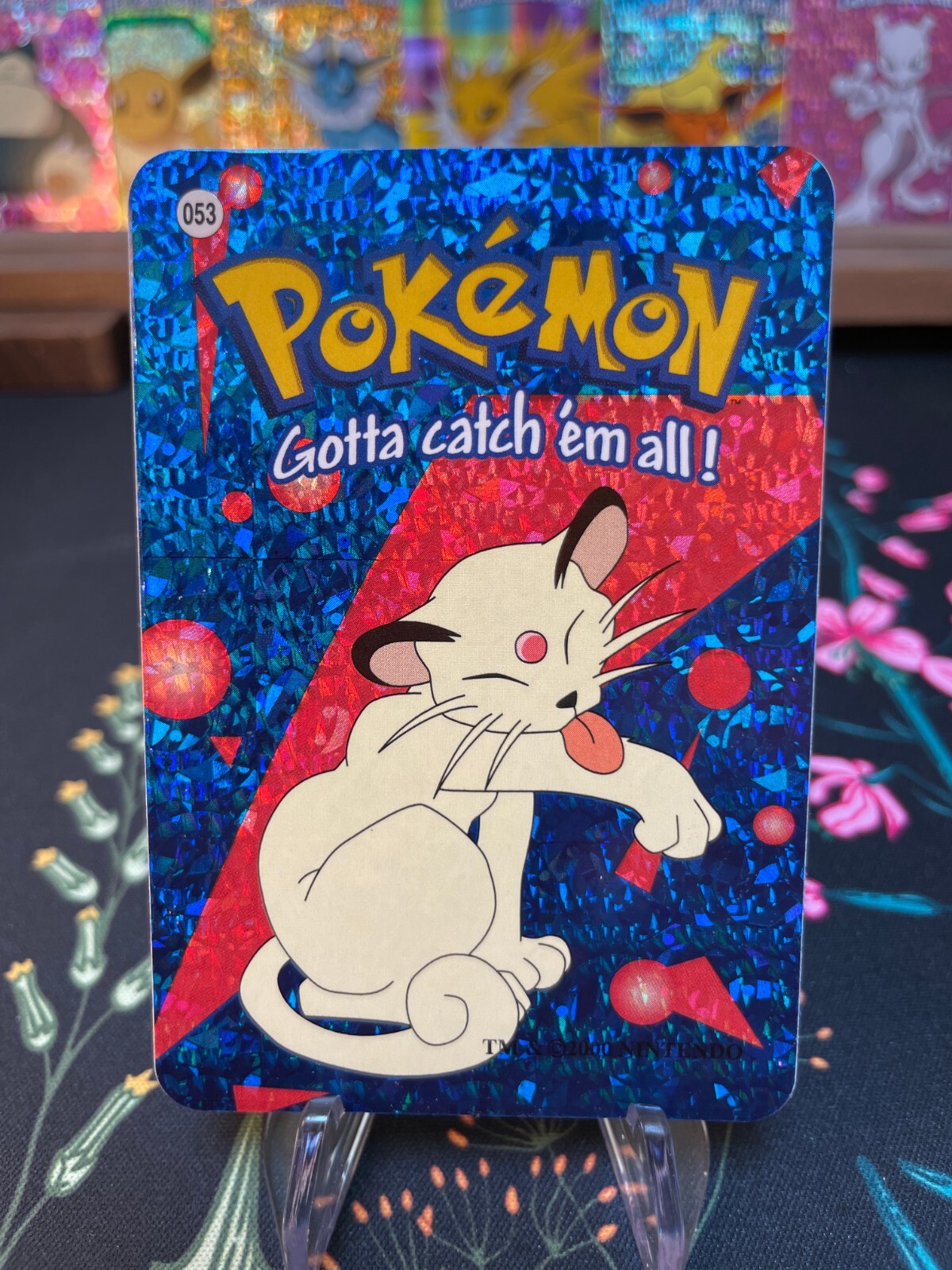 Persian #53 -  Vintage Vending Machine Prism Sticker 2000 - Pokemon Card