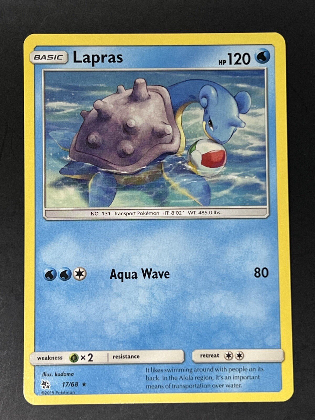 Pokemon - Lapras - 17/68 - Rare - Hidden Fates - NM/M - NEW