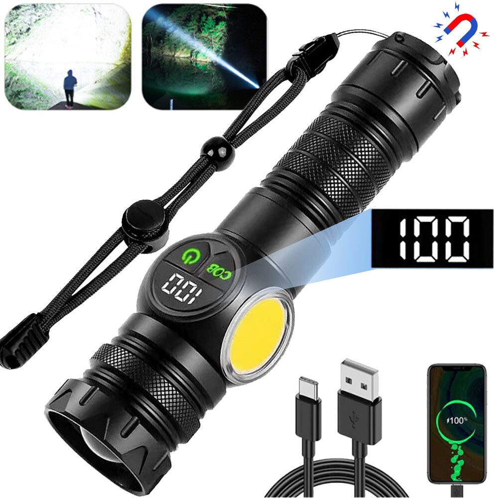 Startcool Rechargeable Flashlight - Super Bright 990000 Lumens, High Powered USB Flashlight With Adjustable Modes, Waterproof