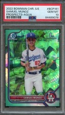 BB - 2022 Bowman Chrome Sapphire - Aqua 14/99- #BCP161 - Samuel Munoz - PSA 10