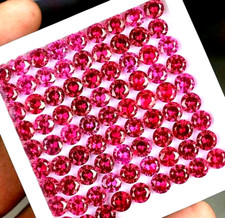 Burmese Certified Natural Red Ruby 6 mm 18 Pcs Flawless Round Cut Loose Gemstone