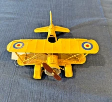 Vintage Style Toy Plane Metal WWII Axis Biplane Airplane Military Propeller