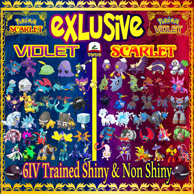 Exclusives Pokemon Scarlet and Violet 6iv Shiny and Free Master Balls 