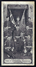 BRITISH CIGARETTE CO - SOUTH AFRICAN WAR SCENES - COLOURS OF THE 1ST LIVERPOOL